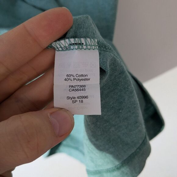 J. Crew Slim Heathered Green Vneck Slim Tshirt Women's Size Small - Picture 4 of 5